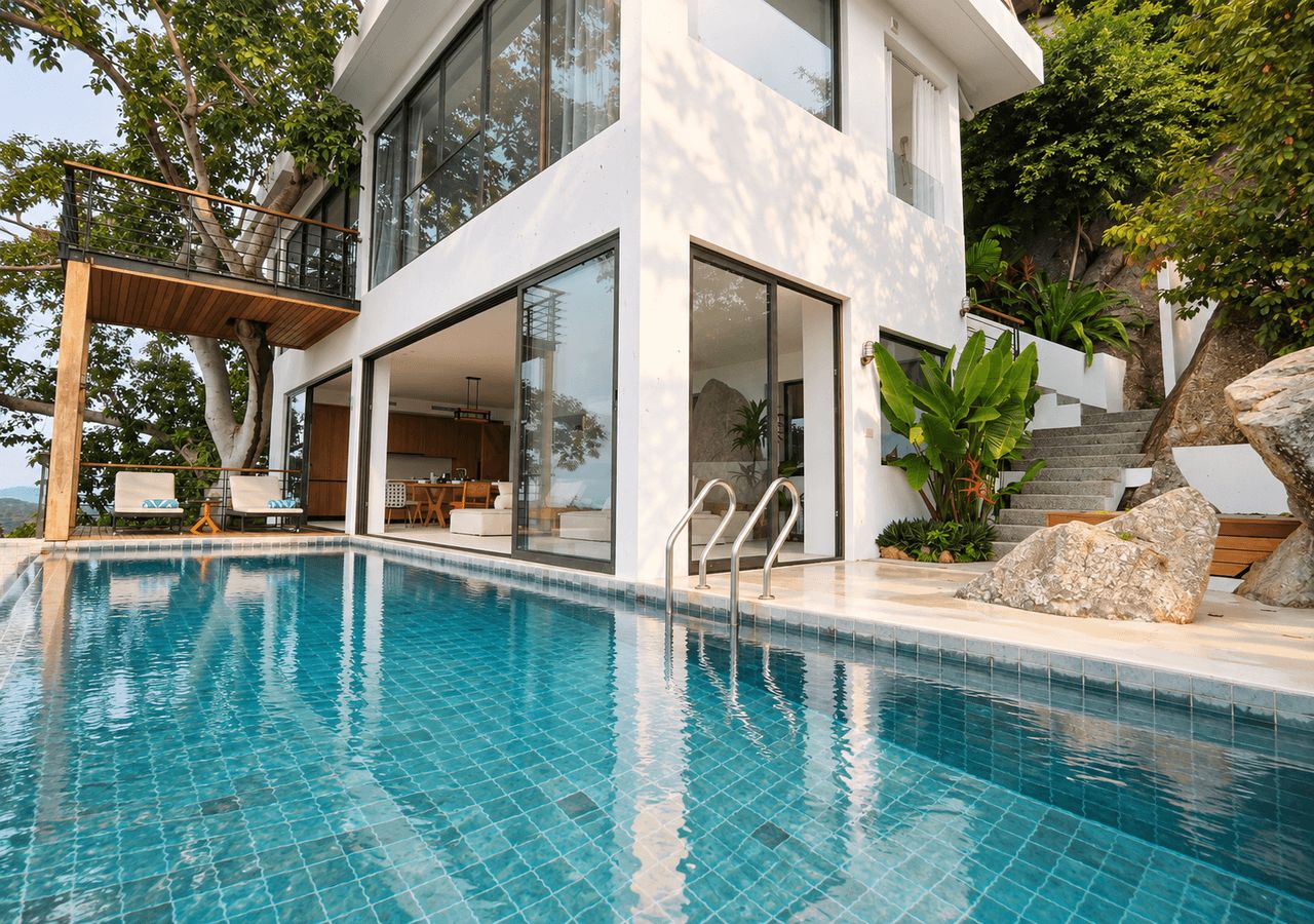 1 Two bedroom villas Ocean View with Banyan Tree Anzhu Seamate Villa Samui - 4-Bedroom Pool Villa with Ocean View